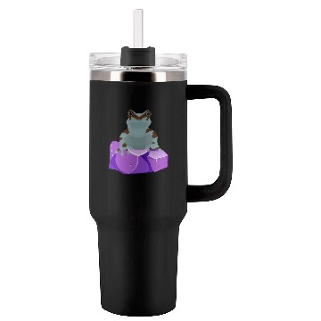 Discover Frog Crystal Amethyst Gemstone For Toad Owners Tumblers 40 Oz With Handle