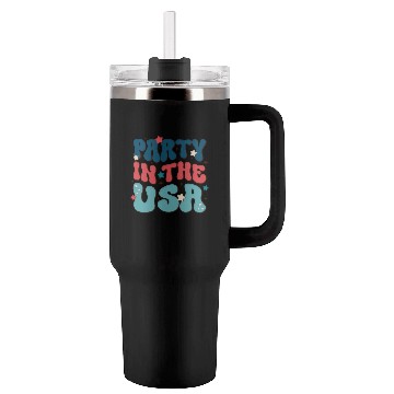 Discover Party In The USA, Independence Day Tumblers 40 Oz With Handle