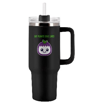 Discover Vegan, eat plants save lives Tumblers 40 Oz With Handle