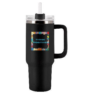 Discover "Positive Vibes Tumblers 40 Oz With Handle: Embrace Optimism"