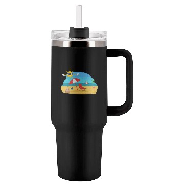 Discover "Tropical Paradise Tumblers 40 Oz With Handle