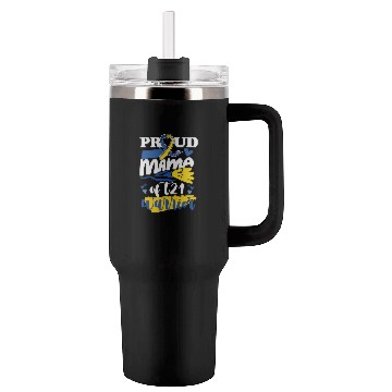 Discover Proud Mom T21 World Down Syndrome Awareness Tumblers 40 Oz With Handle