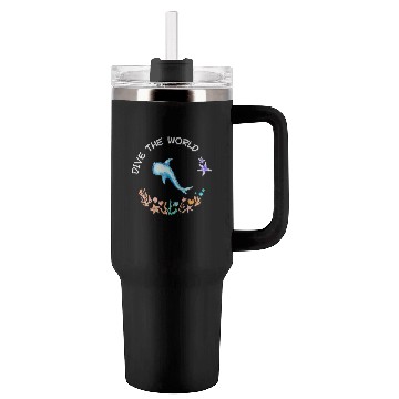 Discover Dive The World Scuba Scuba Diving Ocean Lovers Tumblers 40 Oz With Handle