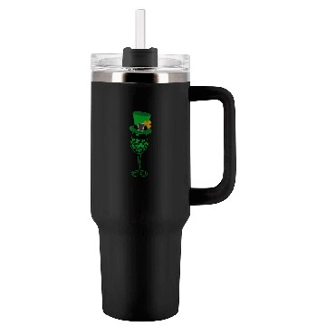 Discover Irish Green Shamrock St Patrick's Day Wine Drinkin Tumblers 40 Oz With Handle