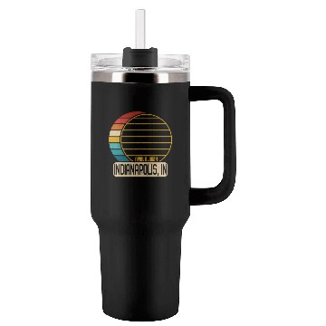 Discover Total Solar Eclipse Indiana Indianapolis 4 28 2024 Tumblers 40 Oz With Handle