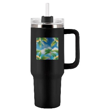 Discover Tropical Whispering Palm Trees Tumblers 40 Oz With Handle