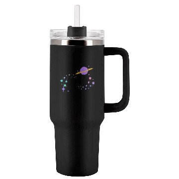 Discover Angel Numbers 555 Purple Saturn with Stars Tumblers 40 Oz With Handle
