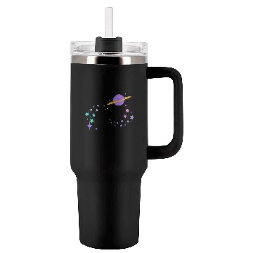 Discover Angel Numbers 777 Purple Saturn with Stars Tumblers 40 Oz With Handle