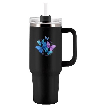 Discover Colorful Butterflies Unisex Jersey Short Tumblers 40 Oz With Handle