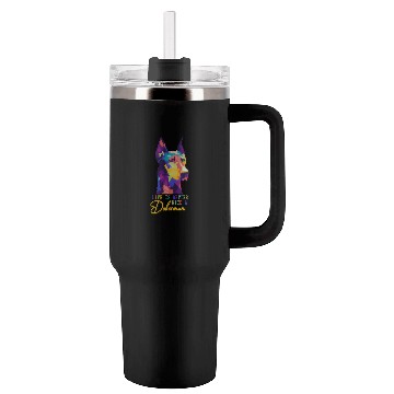 Discover Life Is Better With A Doberman dog lover Tumblers 40 Oz With Handle