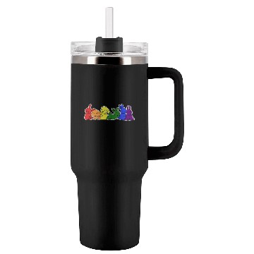 Discover LGBT+ Flag Bunny Design for proud LGBT+ People Tumblers 40 Oz With Handle