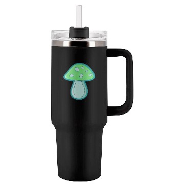 Discover Mushroom CV2 Light Green and Blue Tumblers 40 Oz With Handle