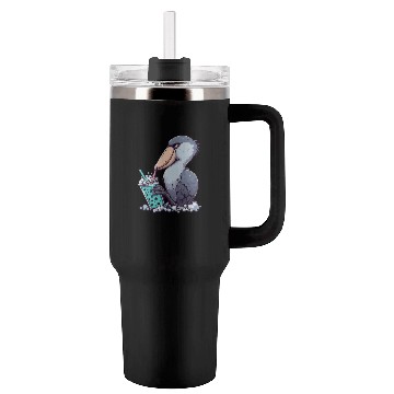 Discover Beaked stork with bubble tea Tumblers 40 Oz With Handle