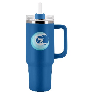 Discover Surfer Surfboard Round Wave Surf Circle Surfing Tumblers 40 oz With Handle