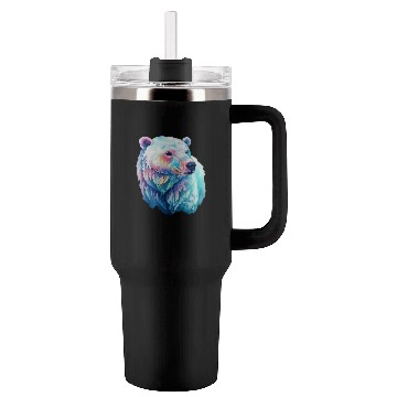 Discover Polar Bear Roar in Winter Wonderland Watercolor Tumblers 40 Oz With Handle