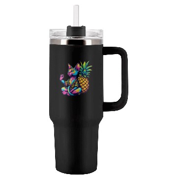 Discover Meditating Sphynx cat with pineapple Tumblers 40 Oz With Handle