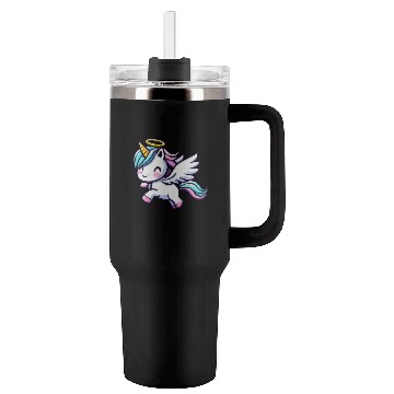 Discover Heavenly Unicorn: Sweet Magic with Angel Wings Tumblers 40 Oz With Handle