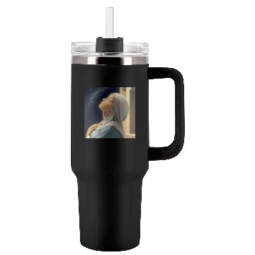 Discover Virgin Mother Mary Praying on a Starry Night Tumblers 40 Oz With Handle