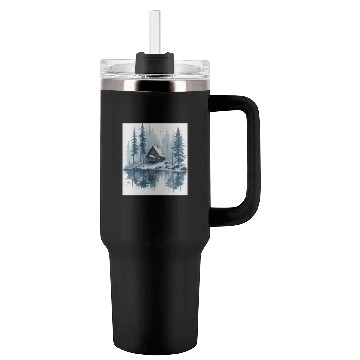 Discover Winter cabin Tumblers 40 Oz With Handle