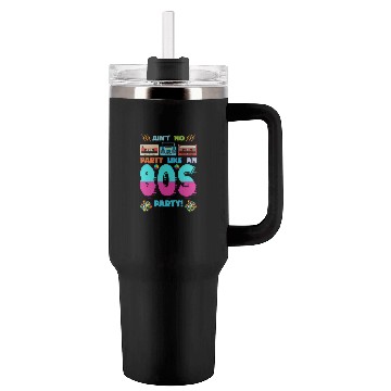 Discover 80s Party Vibes - Retro Design with Cassette Tapes Tumblers 40 Oz With Handle