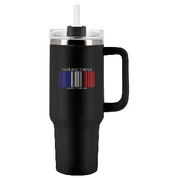 Discover Bordeaux Barcode France Flag for French People Tumblers 40 Oz With Handle