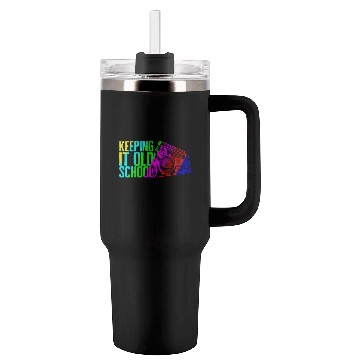 Discover Music Tumblers 40 Oz With Handle, Keeping It Old School Stereo Retro