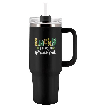 Discover Lucky To Be A Principal School St Patrick's Day Tumblers 40 Oz With Handle