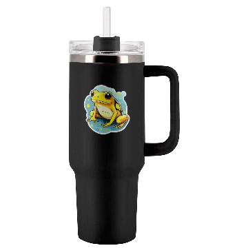 Discover Golden Poison Frog Illustration Tumblers 40 Oz With Handle