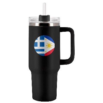 Discover Greek Filipino flags Tumblers 40 Oz With Handle