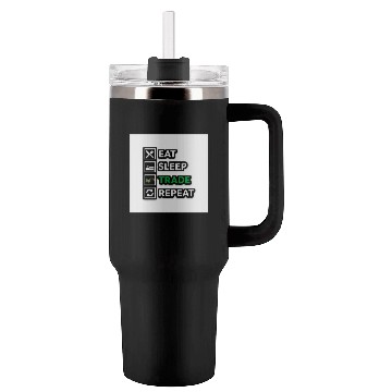 Discover Bitcoin Eats Sleep Trade and Repeat Criptocurrency Tumblers 40 Oz With Handle