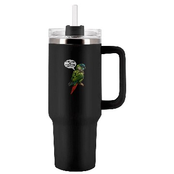 Discover Green Cheeked Conure meme funny Tumblers 40 Oz With Handle