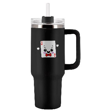 Discover Kawaii Ace of Hearts Playing Card Tumblers 40 Oz With Handle