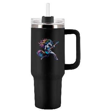 Discover Unicorn Rock and Roll Bass & Guitar Tumblers 40 Oz With Handle