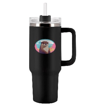 Discover Synthwave Otter 2 Tumblers 40 Oz With Handle
