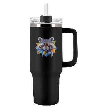 Discover Autumn Raccoon: A Watercolor Wilderness Tumblers 40 Oz With Handle