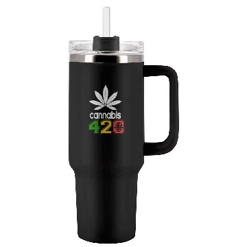 Discover Humorous 420 Authentic Herb Weed Marijuana Design Tumblers 40 Oz With Handle
