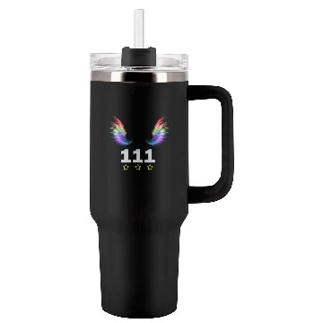 Discover 111 Angel Number pattern Tumblers 40 Oz With Handle