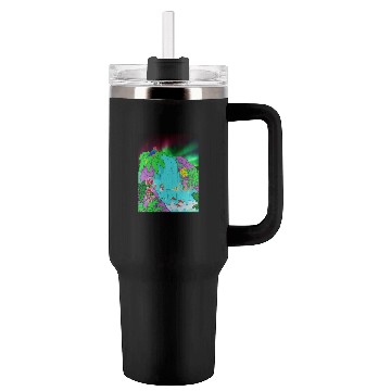 Discover Northern Lights Waterfall Serenity with Swimmers Tumblers 40 Oz With Handle