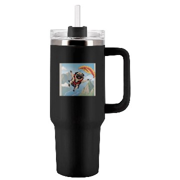 Discover A pug skydiving Tumblers 40 Oz With Handle