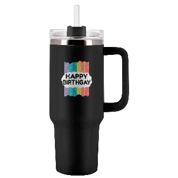 Discover Happy Birthgay Lgbtq Rainbow Tumblers 40 Oz With Handle