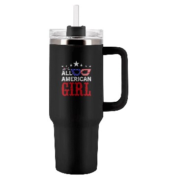 Discover All American girl US Independent day Tumblers 40 Oz With Handle