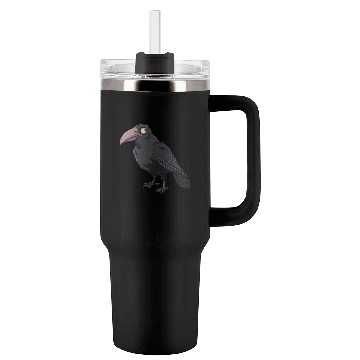 Discover Majestic Raven with Orange Eyes Tumblers 40 Oz With Handle