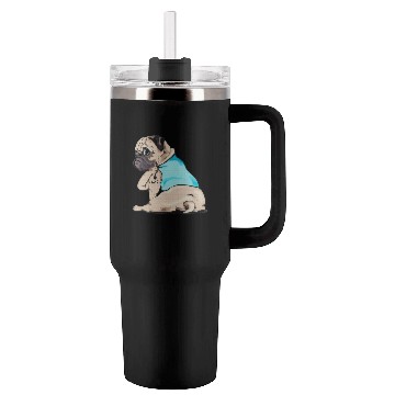 Discover PUGS LOVE DAD Tumblers 40 Oz With Handle