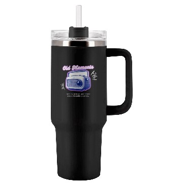 Discover Lilac Black Halftone Radio Portrait Tumblers 40 Oz With Handle