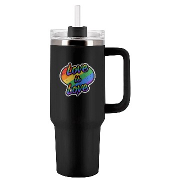 Discover Heart love is love grunge rainbow colored Tumblers 40 Oz With Handle