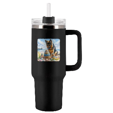 Discover German Shepherd Building Festive Sandcastle Tumblers 40 Oz With Handle