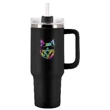 Discover Retro Australian Cattle Dog With Sunglasses Tumblers 40 Oz With Handle