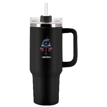 Discover Blueberry Cycling On Bike Realistic Tumblers 40 Oz With Handle