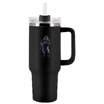 Discover Gorilla Playing Clarinet Realistic Tumblers 40 Oz With Handle