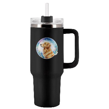 Discover Golden Retriever Watercolor Tumblers 40 Oz With Handle